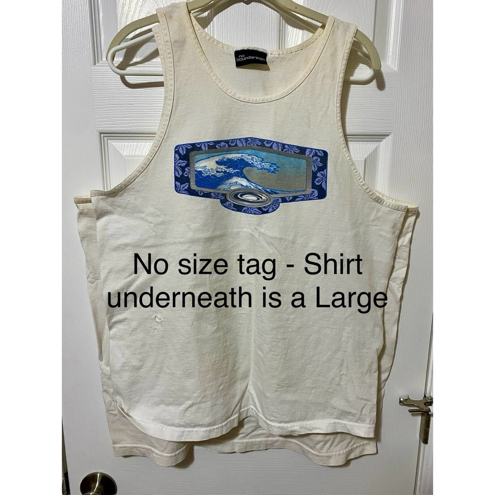 Y2K Vintage No Boundaries Wave Tank Top Size‎ L